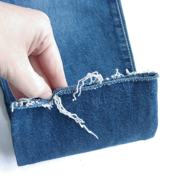 J. Crew High Rise Skinny Jeans Minimalist Raw Hem Medium Wash Ankle Crop Pant - Picture 6 of 10